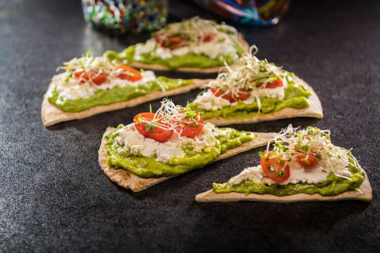 Guacamole and Goat Cheese Flatbread